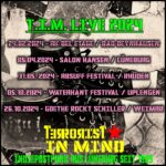 Bild mit den vorläufigen Live-Events im Jahr 2024 von Terrorist in Mind.