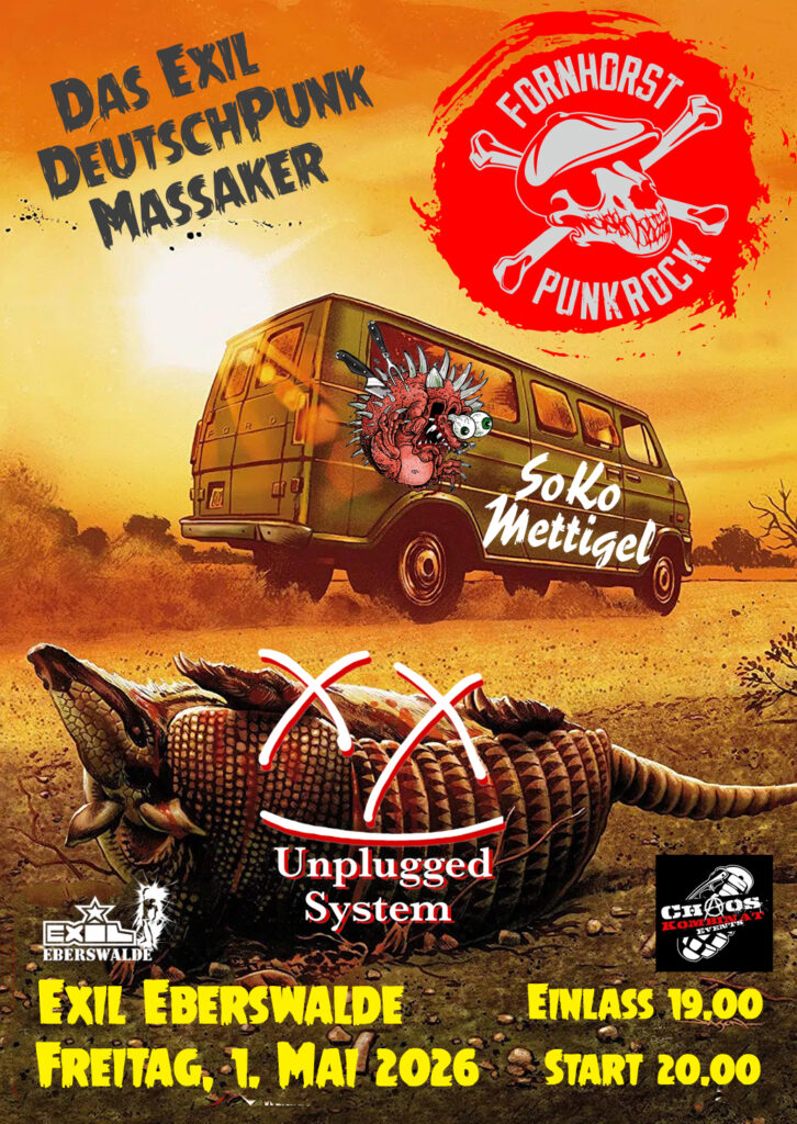 DeutschPunkMassaker im EXIL Eberswalde – 1.5.2026